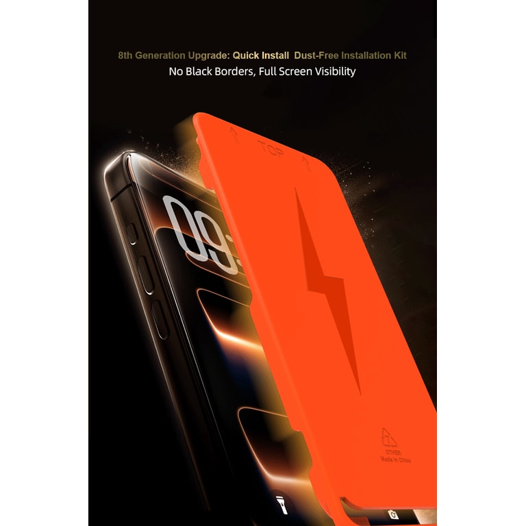 Folie de protectie ecran din sticla temperata HD fara margini negre pentru iPhone 16 Pro (versiune explosion-proof) — Protectie profesionala, acoperire completa a ecranului, rezistenta la zgarieturi si socuri, ambalaj anti-praf + instalare simpla