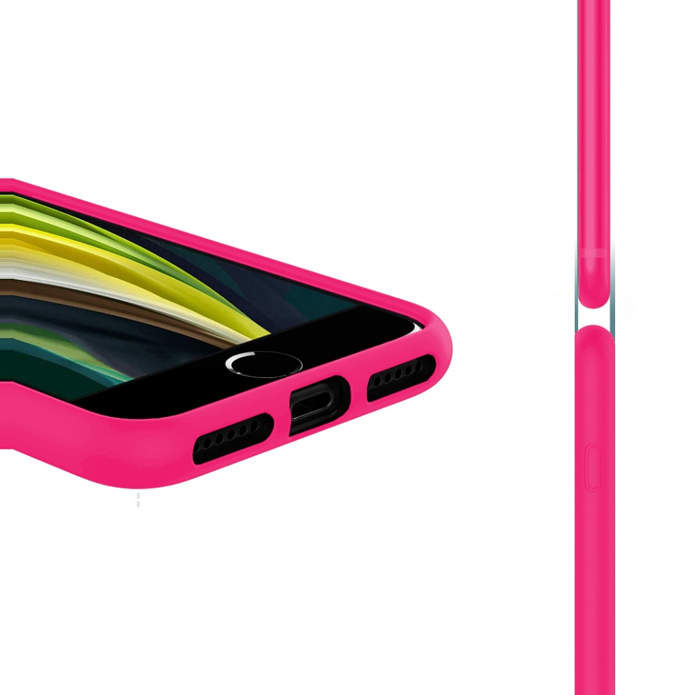 Husa CASEY STUDIOS™ compatibila cu iPhone X / XS, Soft Silicone Premium, Microfibra in Interior, Fuchsia, de Protectie, Ultra Slim, pentru Incarcare Wireless, Margini Ridicate de Protectia Ecranului si a Camerelor