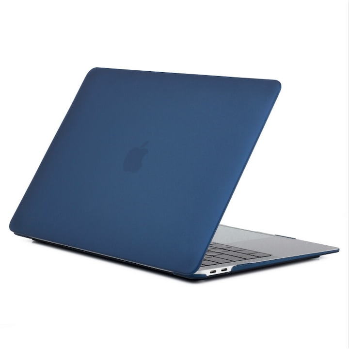 Husa laptop pentru 2012-2017 MacBook Air 13 inch A1466/A1369, protectie, design snap-on, albastru inchis
