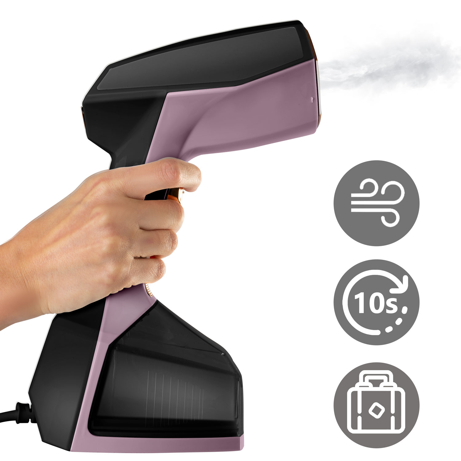 Steamer pentru imbracaminte Berdsen, 2000 W, 45g/min, rezervor 360 ml, set complet
