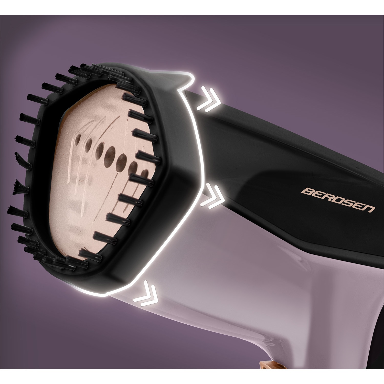 Steamer pentru imbracaminte Berdsen, 2000 W, 45g/min, rezervor 360 ml, set complet