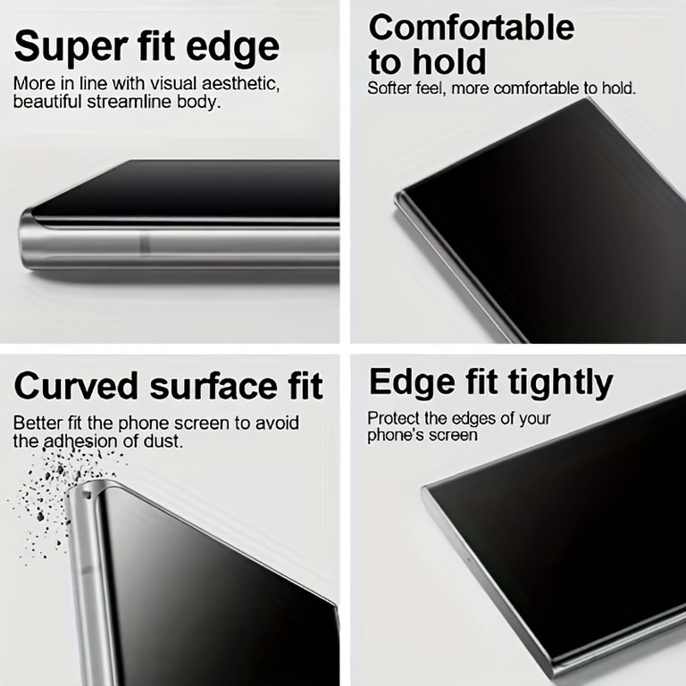 Folie de protectie ecran din sticla temperata anti-spion fara margini negre (versiune explosion-proof) pentru Samsung Galaxy S24 Ultra — Protectie profesionala, rezistenta la zgarieturi si socuri, tehnologie de dedusare automata a prafului