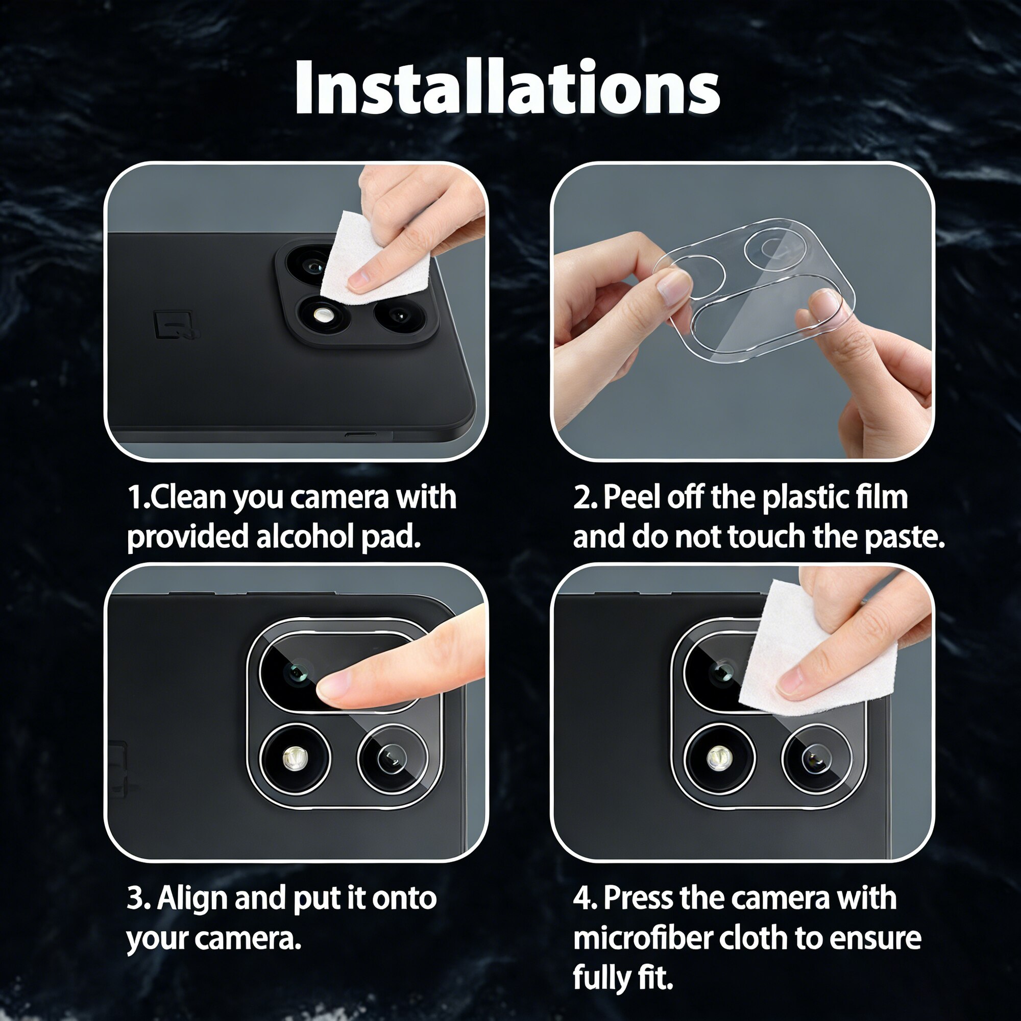 Set 2 Folii Protectie Camera pentru OnePlus 15, Sticla Securizata, Transparenta, 9H Duritate