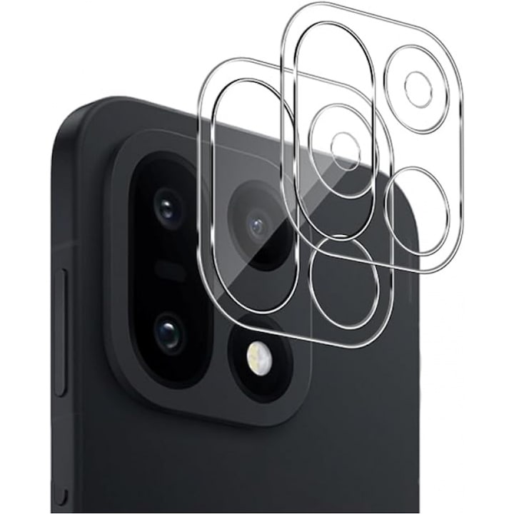 Set 2 Folii Protectie Camera pentru OnePlus 15, Sticla Securizata, Transparenta, 9H Duritate