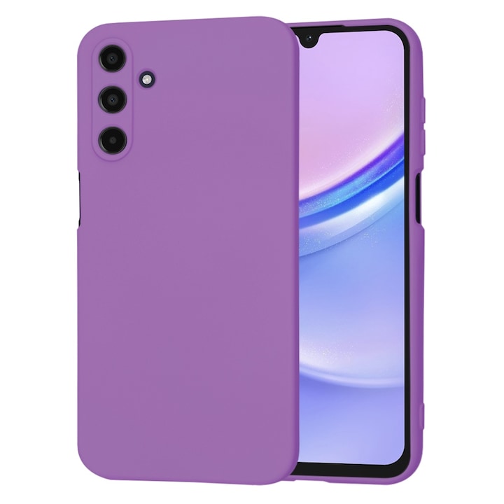 Husa pentru Samsung Galaxy A16 5G Daden® din Silicon, Ultra Slim, Calitate Premium, Interior din Microfibra, Protectie Sporita, Antisoc, Mov inchis