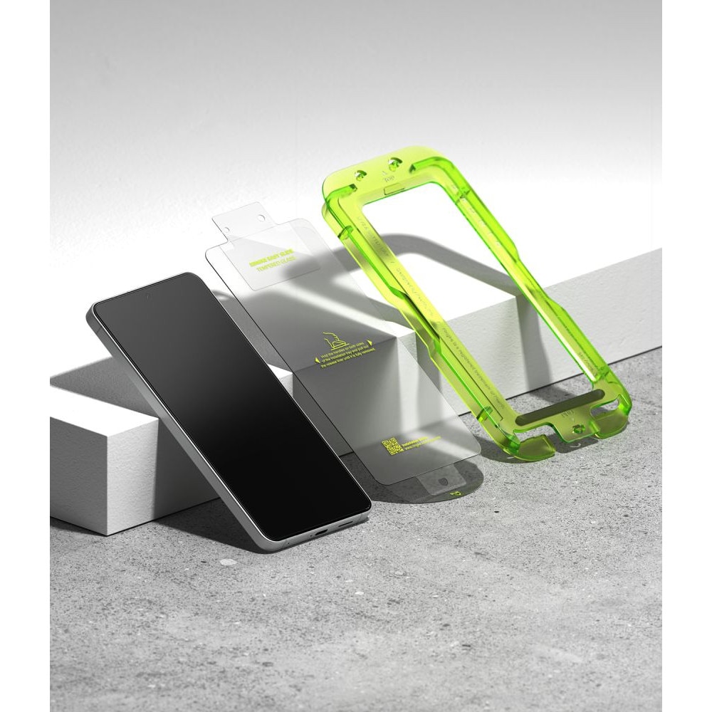 Set 2 folii sticla securizata Ringke Easy Slide, Kit montare inclus, compatibile cu Samsung Galaxy S26 Plus, Transparent