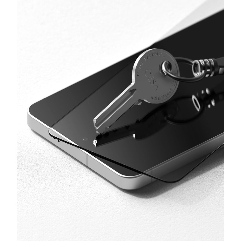 Set 2 folii sticla securizata Ringke Easy Slide, Kit montare inclus, compatibile cu Samsung Galaxy S26 Plus, Transparent