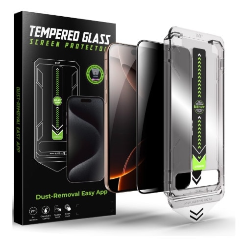 EJANBO，Pentru iPhone 16 Pro Max HD Anti-Peep Film din sticla securizata, anti-peep si anti-amprenta, echipat cu instrumente de instalare automata a alinierii, usor si rapid de aplicat filmul