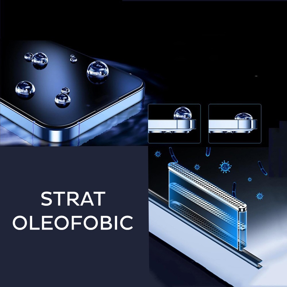 Folie Sticla Privacy pentru Apple iPhone 15 / iPhone 16 Daden TitanGlass, Full Cover, Kit de instalare usoara si rapida cu dispozitiv de potrivire automata, Protectie Profesionala, Ultra Rezistenta