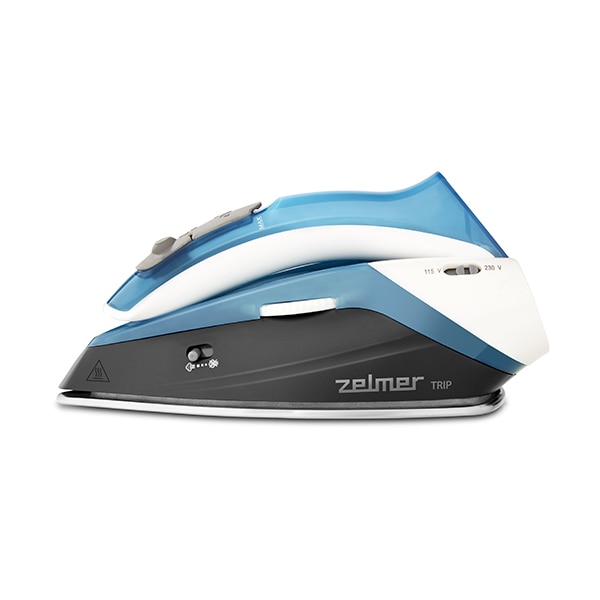 Fier de calcat portabil Zelmer ZIR0500 Trip 1100W, abur continuu 15 g/min, maxim 75 g, albastru, 60 ml