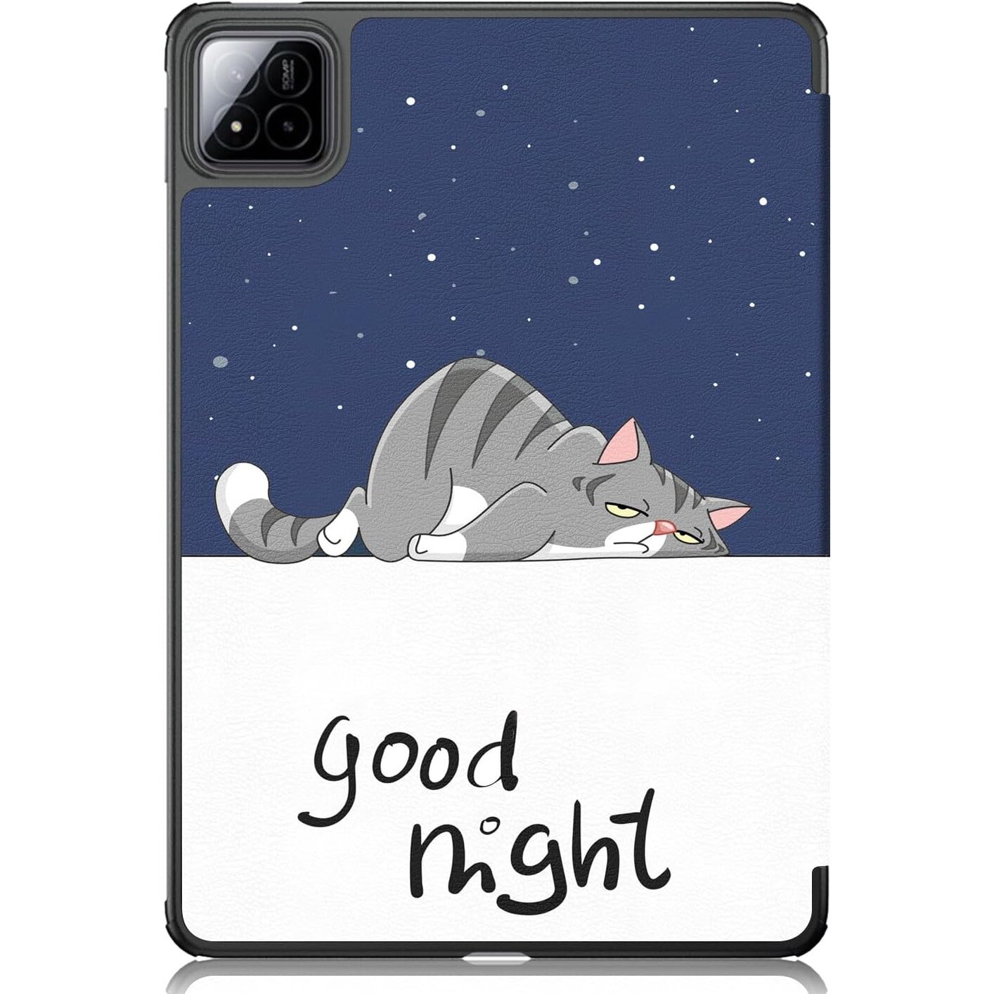 Husa Sigloo pentru tabletă Xiaomi Pad 6S Pro 12.4', Slim, Magnetic, Piele Ecologică, model Lazy Cat