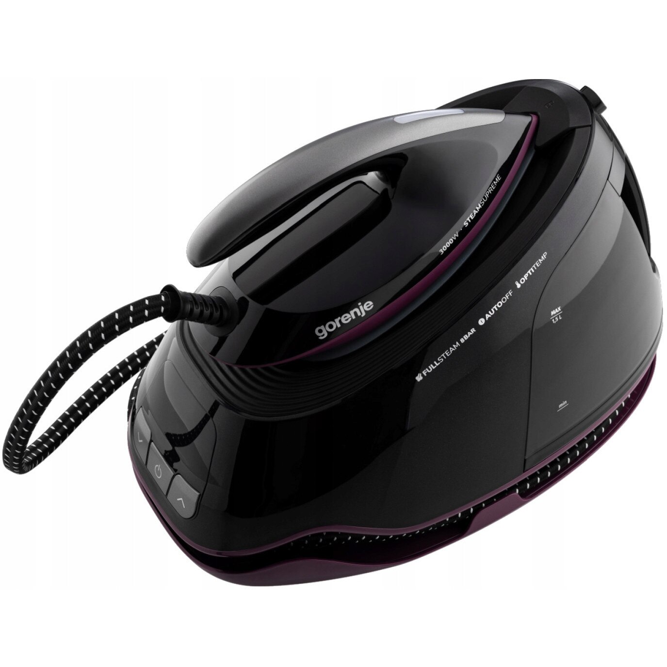 Generator de aburi Gorenje SGD3000BKV, 3000W, 8 bar, ceramica, 1,5l, negru, violet