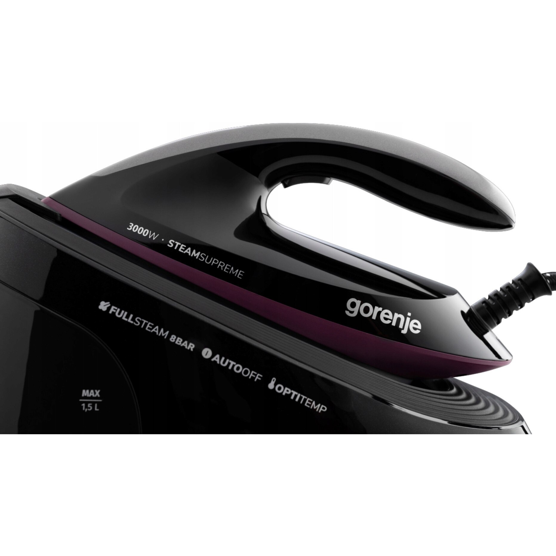 Generator de aburi Gorenje SGD3000BKV, 3000W, 8 bar, ceramica, 1,5l, negru, violet