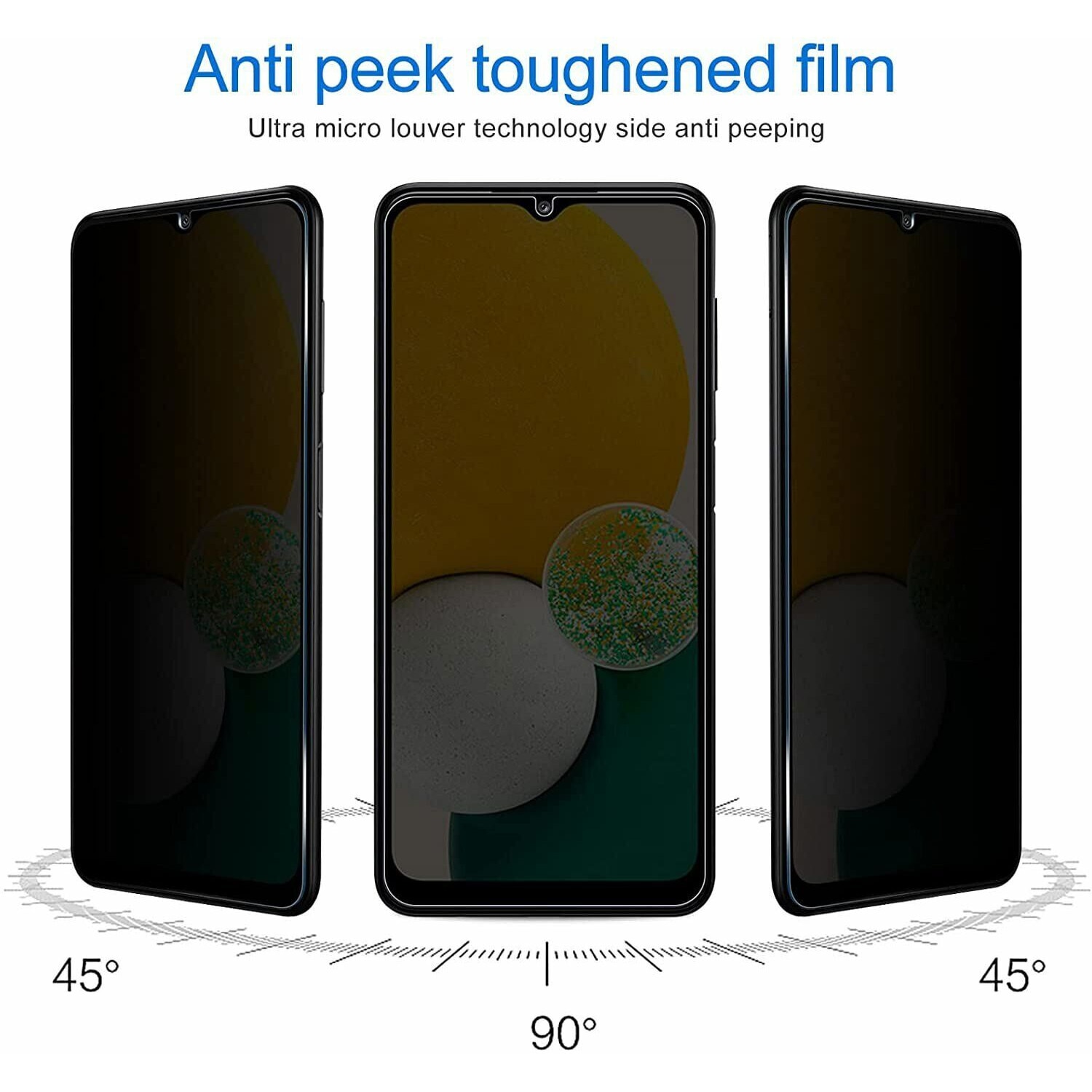 Set 2 Folii Privacy Compatibile cu OPPO A58 5G, (5G), Full Cover, Calitate Premium
