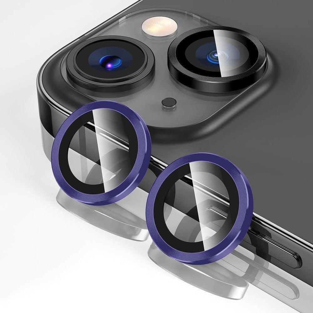 Folie Protectie Lentile Camera compatibila cu iPhone 15 / iPhone 15 Plus, CASEY STUDIOS™ MaxDefense+, Ultra HD, Protectie Profesionala Camere 3D, Anti Amprente, Anti Zgarieturi, Anti Socuri, Mov inchis