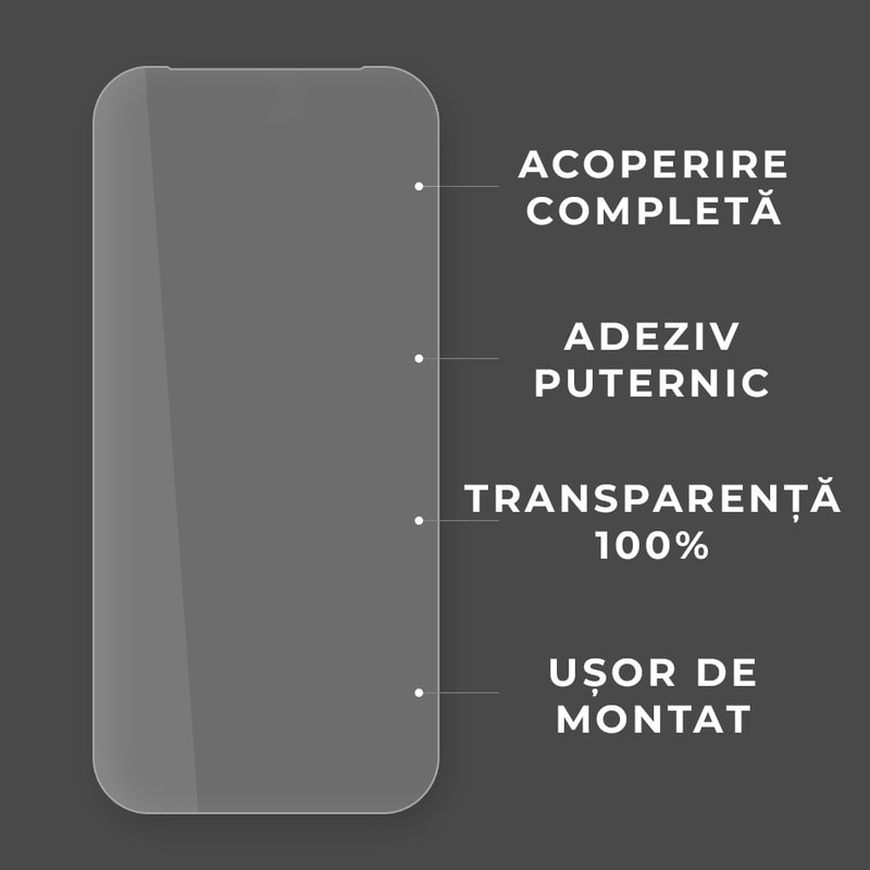 Folie Silicon Ecran pentru Xiaomi Redmi Note 15 Pro+ 5G, Silicon Hydrogel Regenerabil, Flexible Hydro-Crystal, Protectie Completa, Full Glue, Instalare usoara, Set complet pentru Instalare