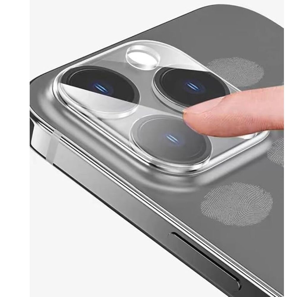 Sticla protectie camera telefon, Full screen, compatibila cu Apple iPhone 17 Pro Max, Sticla Securizata, 9H, Atasare Usoara, Transparent