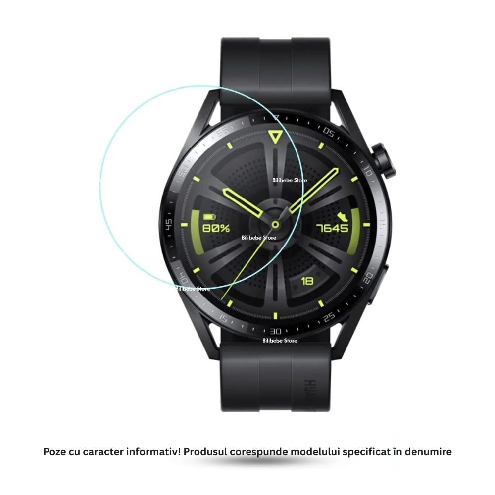 Folie de protectie, Cyrax, Pentru Huawei Watch GT4 41MM, Sticla Securizata 2.5 D, Transparent