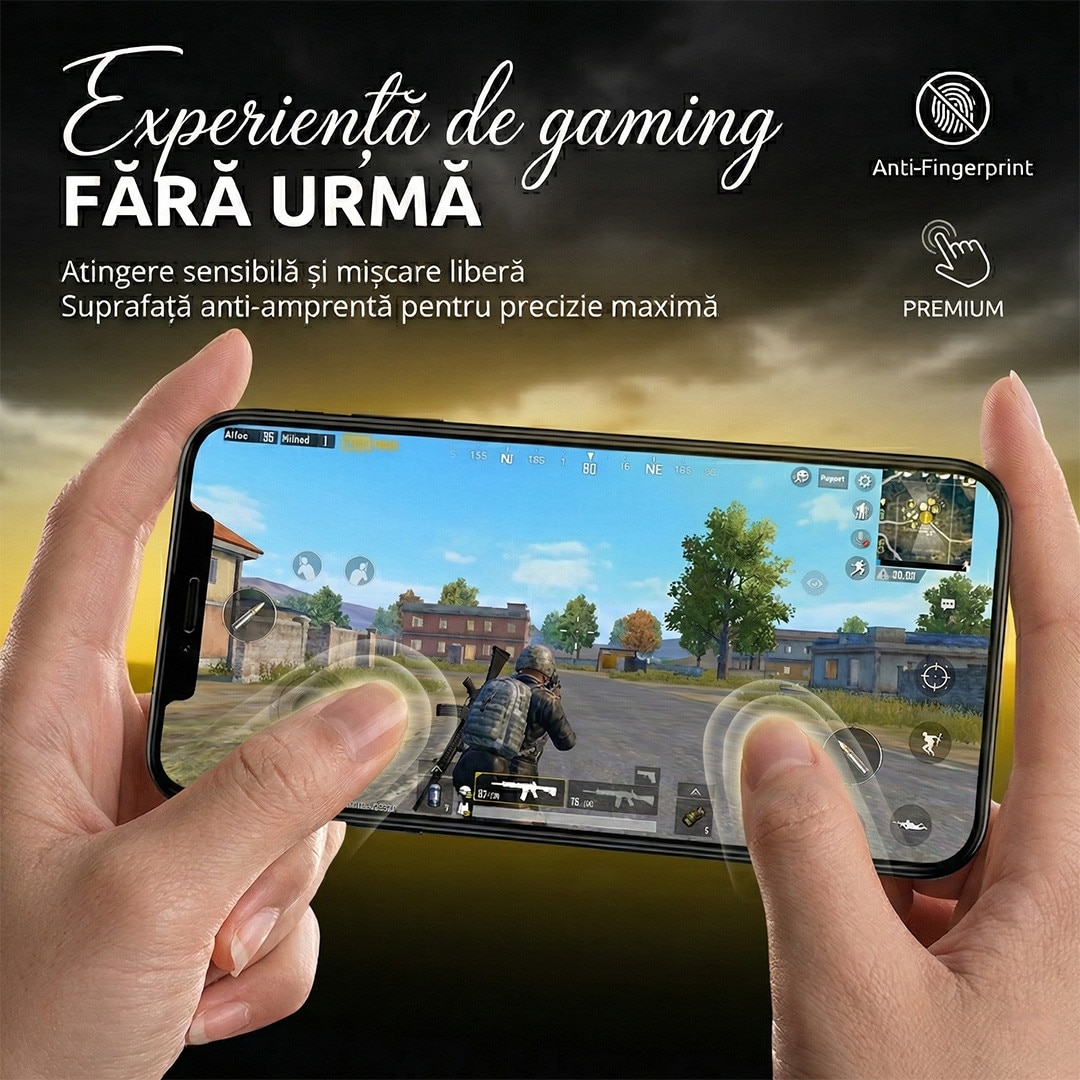 Folie Mata Protectie Fata Hydrogel TPU, Premium pentru iPhone 16, Full Cover 360, Finisaj Mat Anti-Amprente, Auto-Regenerare, Protectie la Socuri si Zgarieturi, Ultra Slim, Montaj Usor Rapid, SIlicon Transparent Mat, Alikommerce AK