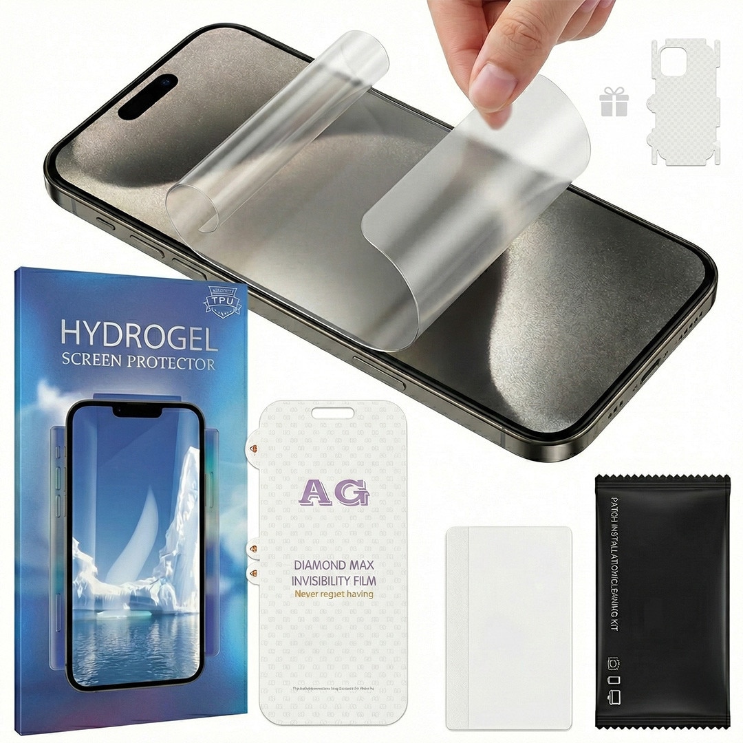 Folie Mata Protectie Fata Hydrogel TPU, Premium pentru iPhone 16, Full Cover 360, Finisaj Mat Anti-Amprente, Auto-Regenerare, Protectie la Socuri si Zgarieturi, Ultra Slim, Montaj Usor Rapid, SIlicon Transparent Mat, Alikommerce AK