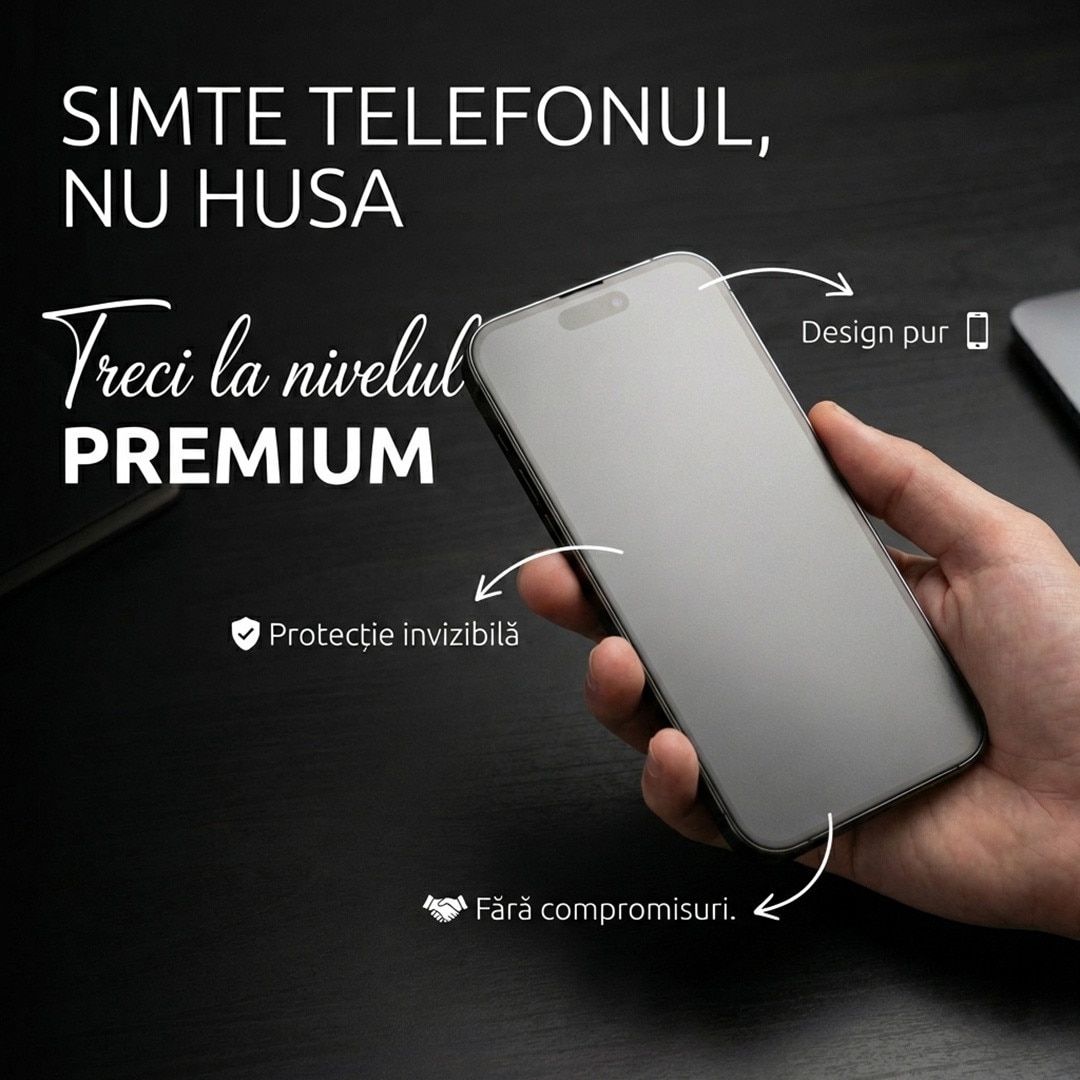 Folie Mata Protectie Fata Hydrogel TPU, Premium pentru iPhone 16, Full Cover 360, Finisaj Mat Anti-Amprente, Auto-Regenerare, Protectie la Socuri si Zgarieturi, Ultra Slim, Montaj Usor Rapid, SIlicon Transparent Mat, Alikommerce AK