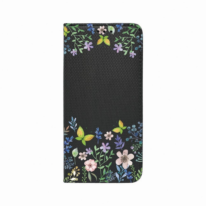 Husa Tip Carte, Magnet Book Case, Compatibila Cu Samsung Galaxy A13 4G, Butterfly Flowers, Inchidere Magnetica, Buzunar Card, FLb 95