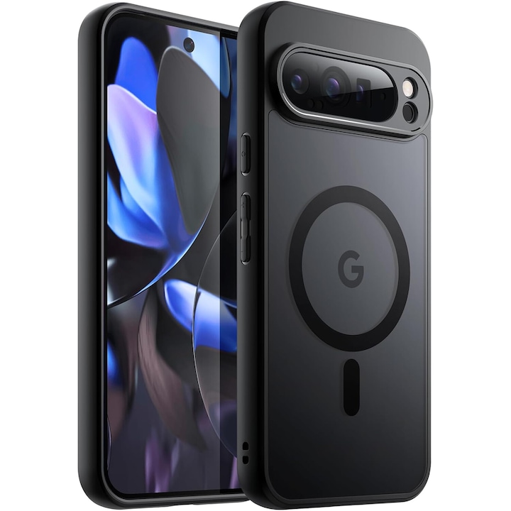 Husa pentru Google Pixel 9 Pro cu MagSafe Ghost Series frosted - negru