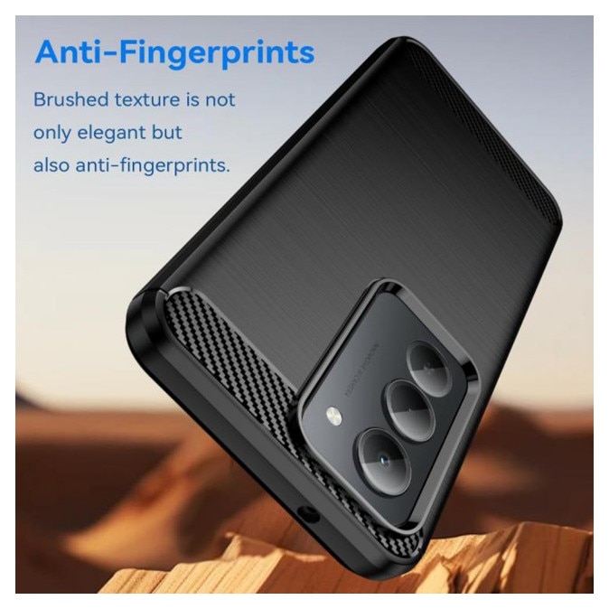 Husa Spate Upzz® Carbon Pro, Compatibila Cu Xiaomi Redmi 15 4G / 5G, Protectie Perfecta, Silicon, Negru
