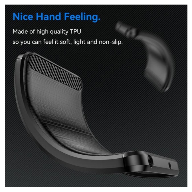 Husa Spate Upzz® Carbon Pro, Compatibila Cu Xiaomi Redmi 15 4G / 5G, Protectie Perfecta, Silicon, Negru