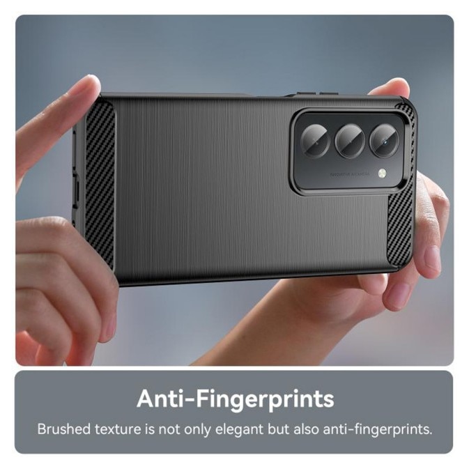Husa Spate Upzz® Carbon Pro, Compatibila Cu Xiaomi Redmi 15 4G / 5G, Protectie Perfecta, Silicon, Negru