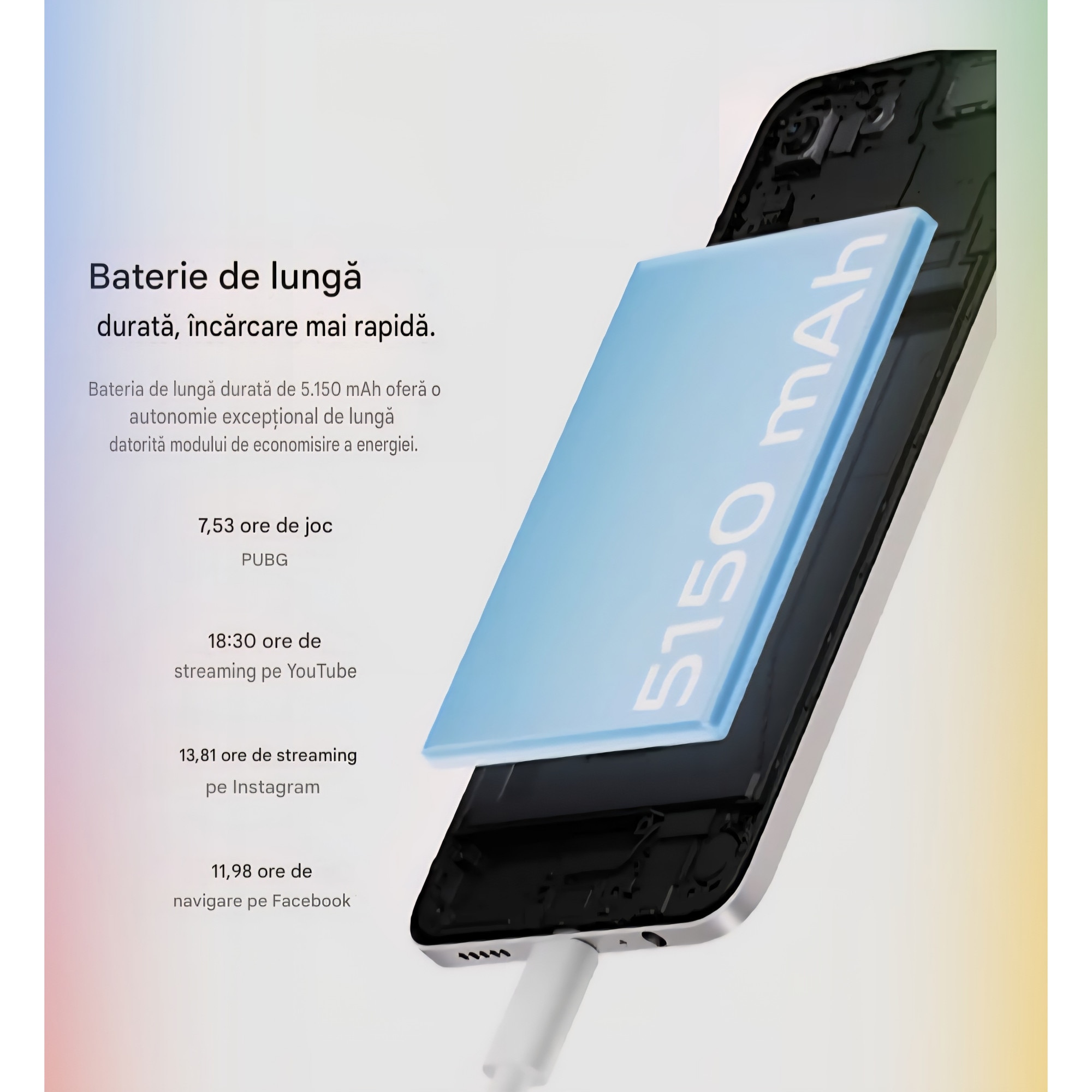 Telefon mobil vivo Y19s, Dual SIM, 6GB RAM + 128GB stocare, RAM extins 6GB, ecran LCD 6.68" 90Hz, camera 50 MP, baterie 5150 mAh, NFC, IP64, gri