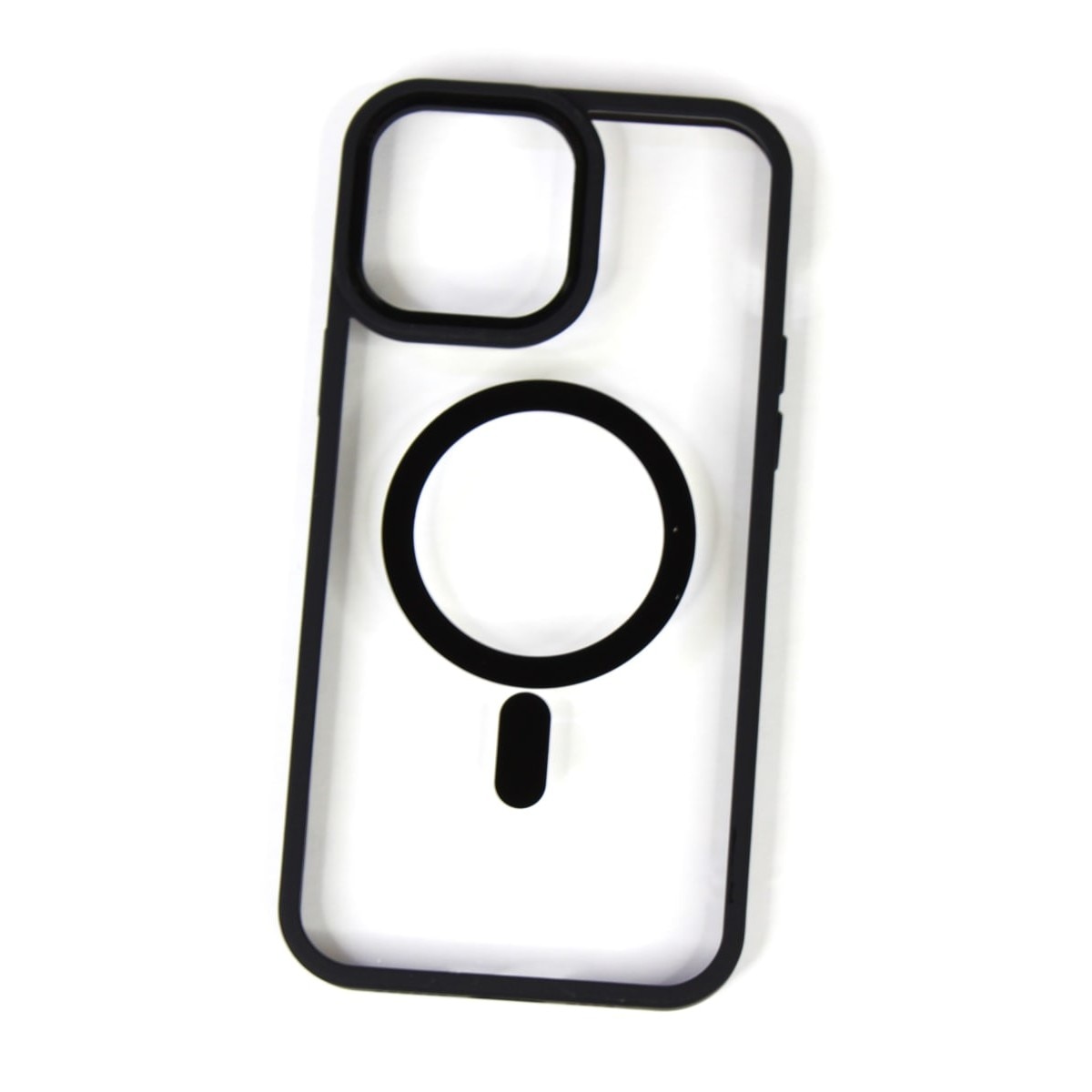 Husa MagSafe pentru Apple iPhone 11, Full Cover, Frosted Acrylic Color Big Hole, Magnetica, Incarcare Wireless, Flippy, Negru