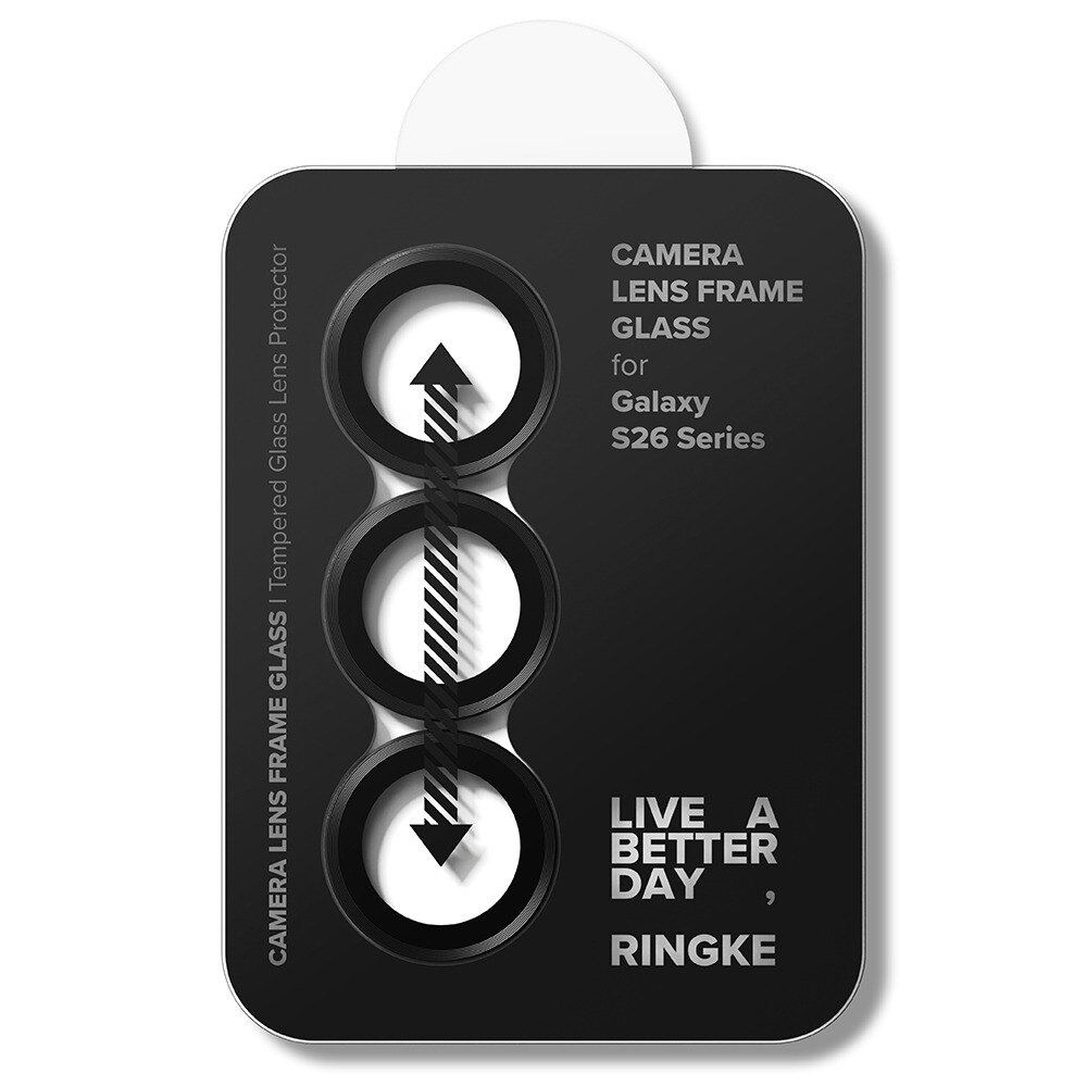 Folie Camera pentru Samsung Galaxy S26 / S26 Plus Ringke Lens Frame Glass, Aplicator automat, Instalare usoara, Protectie ridicata, Calitate Premium, Negru