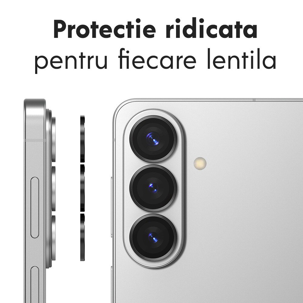 Folie Camera pentru Samsung Galaxy S26 / S26 Plus Ringke Lens Frame Glass, Aplicator automat, Instalare usoara, Protectie ridicata, Calitate Premium, Negru