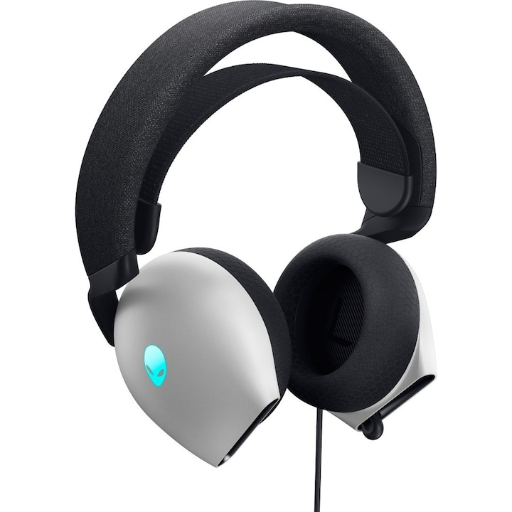 Căști de gaming Dell AW520H Alienware cu fir albe, 227312, Microfon/Căști