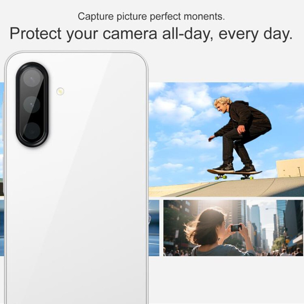 Folie camera pentru Samsung Galaxy A17 5G, SKYDDAR INNOVATION, Camera Glass Negru, set cu sticker