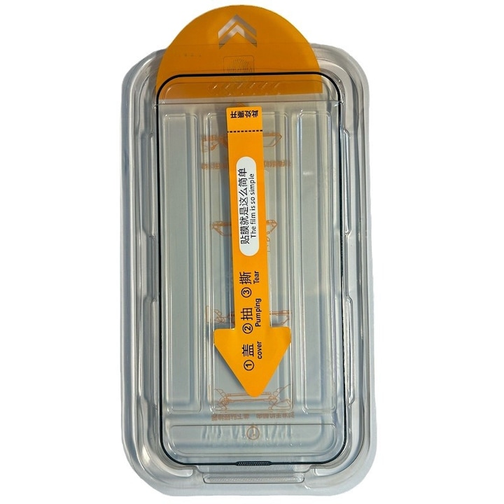Folie protectie sticla securizata, HD, 3D, transparenta, pentru iPhone 15/iPhone 14 Pro/iPhone 16