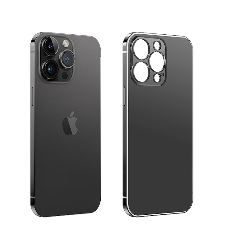Carcasa Protectie Spate Cellara Colectia Mettalic Pentru iPhone 14 Pro - Gri