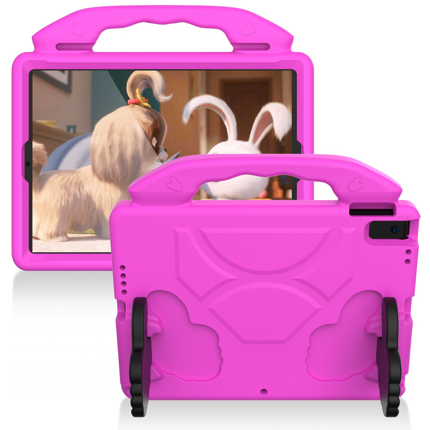 Carcasa pentru tableta pentru copii, carcasa din silicon moale, protectie impotriva socurilor si caderilor, protectie pentru camera, portabila, pentru iPad 10.2(2019)/Air 3 10.5, Rosu