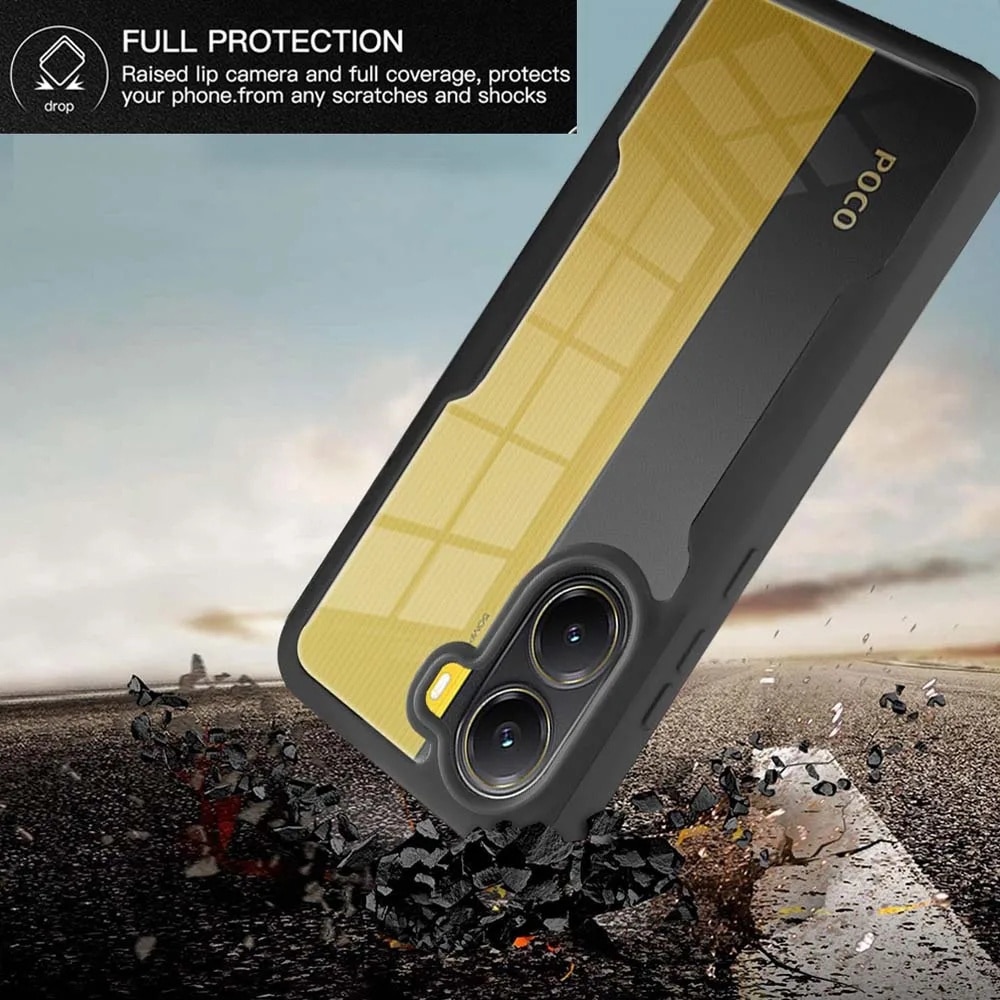 Pachet 360: Husa cu folie integrata pentru Poco X7 Pro Cover360 fata / spate - Negru