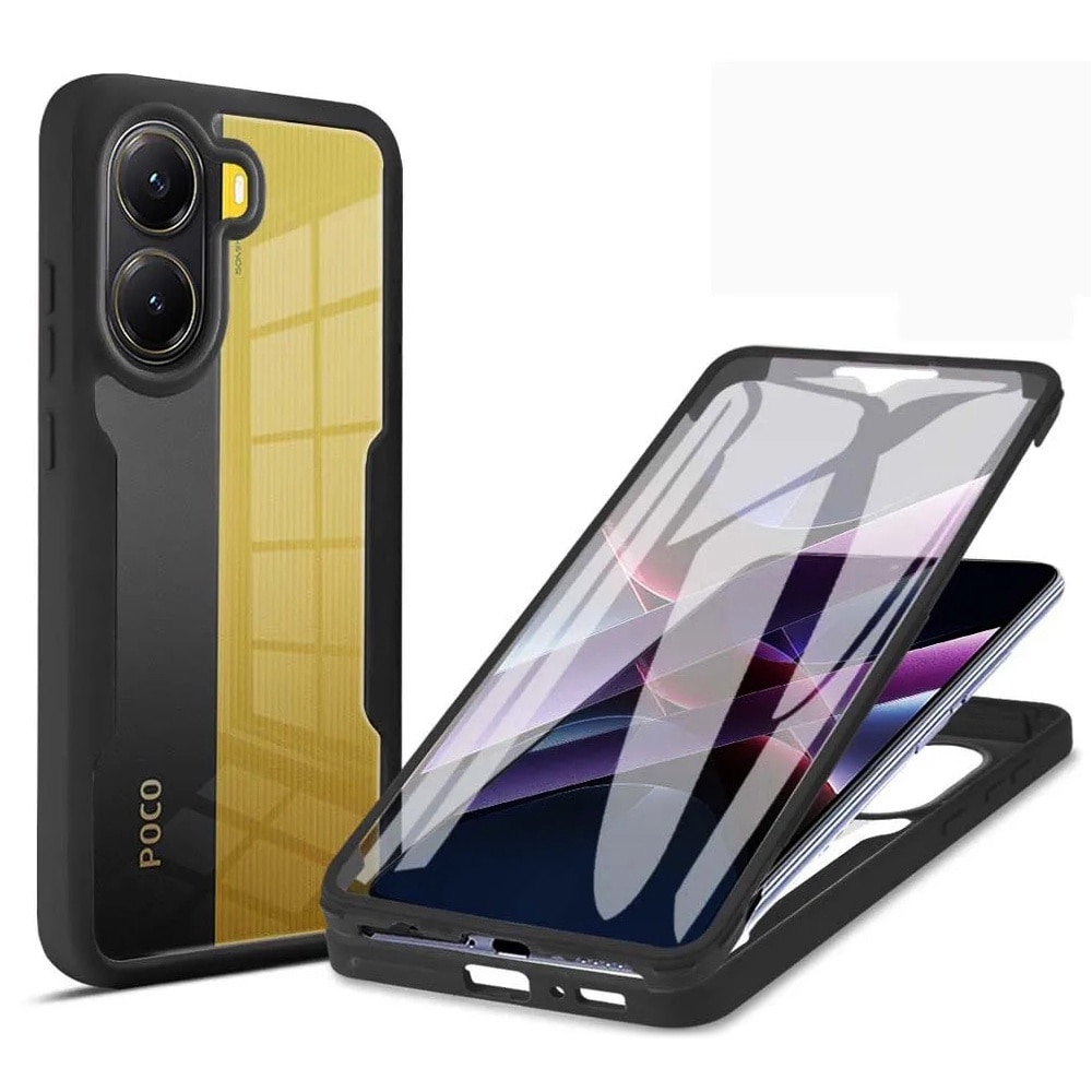 Pachet 360: Husa cu folie integrata pentru Poco X7 Pro Cover360 fata / spate - Negru