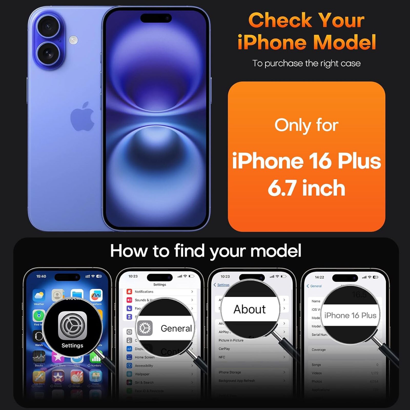 Husa telefon compatibila iPhone 16 plus, Hggzeg, Husa protectie, Antizgarieturi si rezistent la socuri, Margini ridicate pentru protectia ecranului, Protectie Camera, Usor de instalat, TPU, Negru