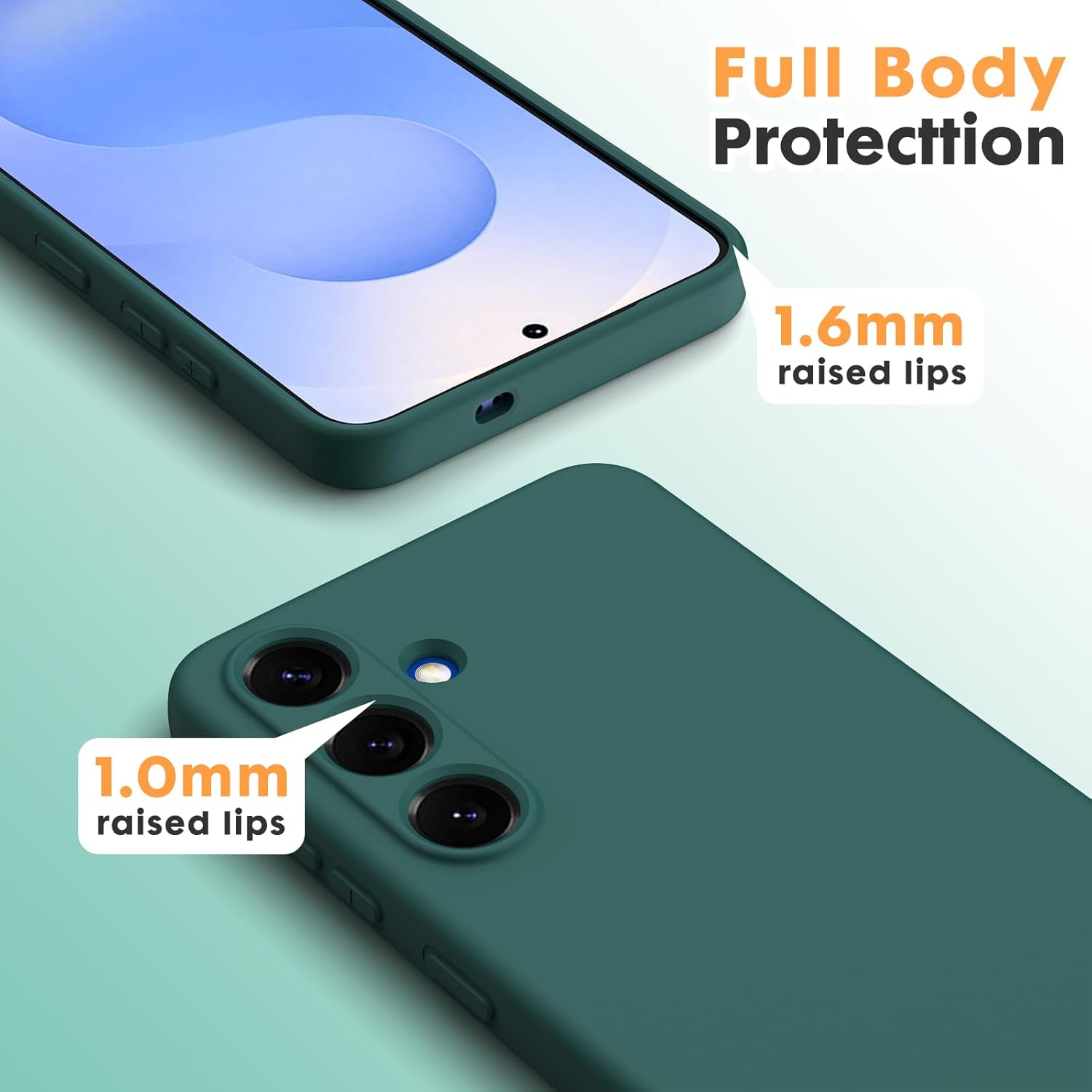 Husa Soft Touch, slim, ALC Mobile, anti soc, compatibila cu Samsung Galaxy A56, Verde Inchis Tpu