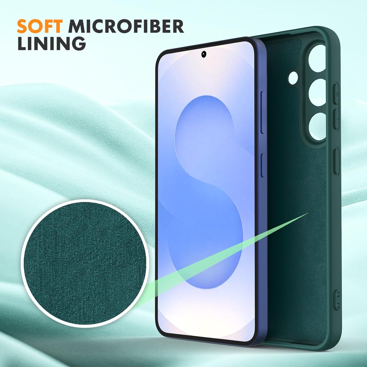 Husa Soft Touch, slim, ALC Mobile, anti soc, compatibila cu Samsung Galaxy A56, Verde Inchis Tpu