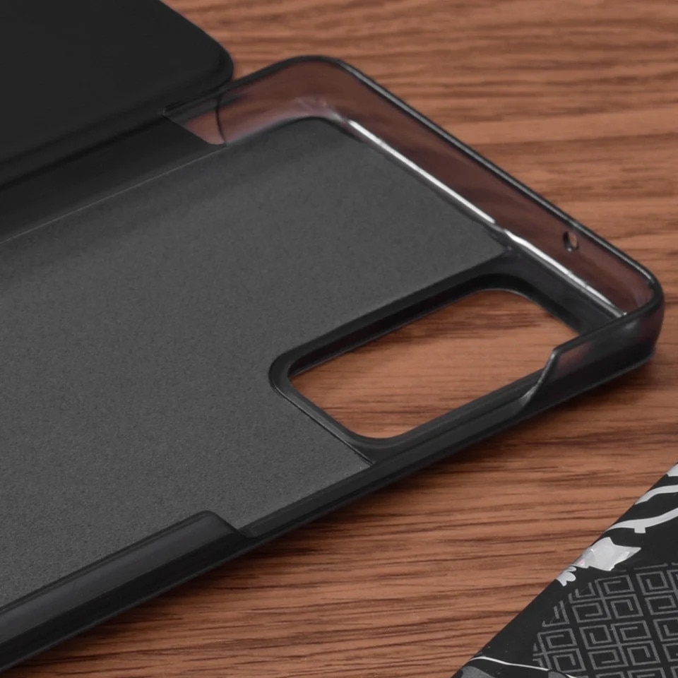 Husa pentru Samsung Galaxy S20 FE / Galaxy S20 FE 5G, SKYDDAR INNOVATION, eFold, tip carte, set cu sticker, Negru