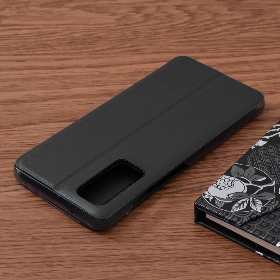 Husa pentru Samsung Galaxy S20 FE / Galaxy S20 FE 5G, SKYDDAR INNOVATION, eFold, tip carte, set cu sticker, Negru