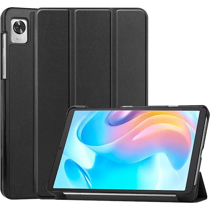 Husa premium Sigloo, pentru tableta Realme Pad Mini, 8.7 inch 2022, Model Simple Black