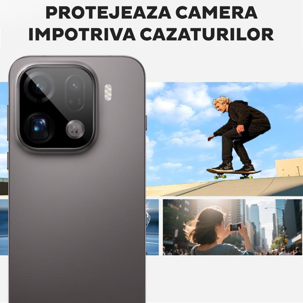 Folie Camera Daden din sticla pentru Oppo Find X9 Pro, Full Cover, Protectie Profesionala, Ultra Rezistenta, Calitate Premium, Negru