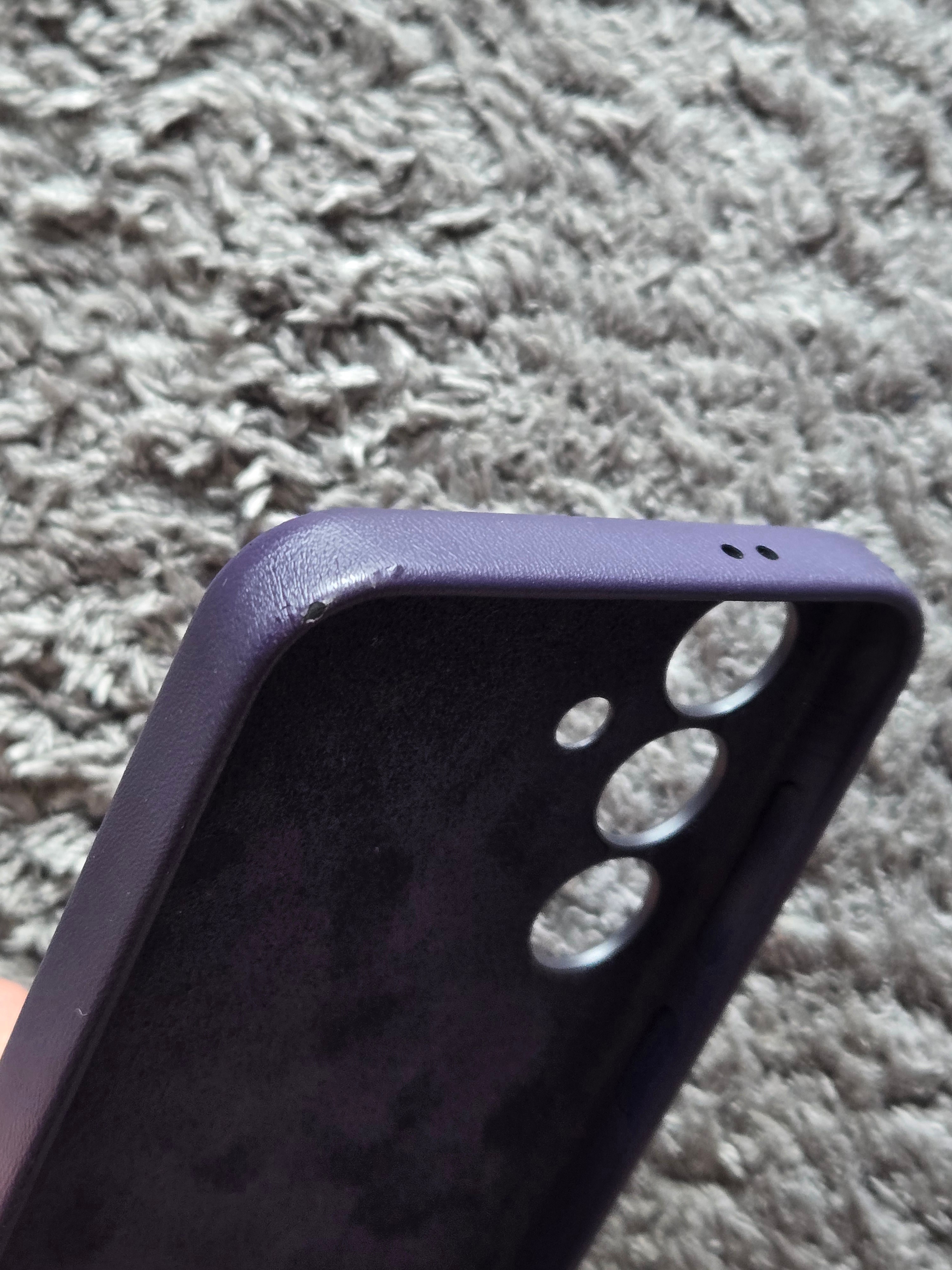 Husa de protectie Samsung Vegan Leather Case pentru Galaxy S24, DARK VIOLET