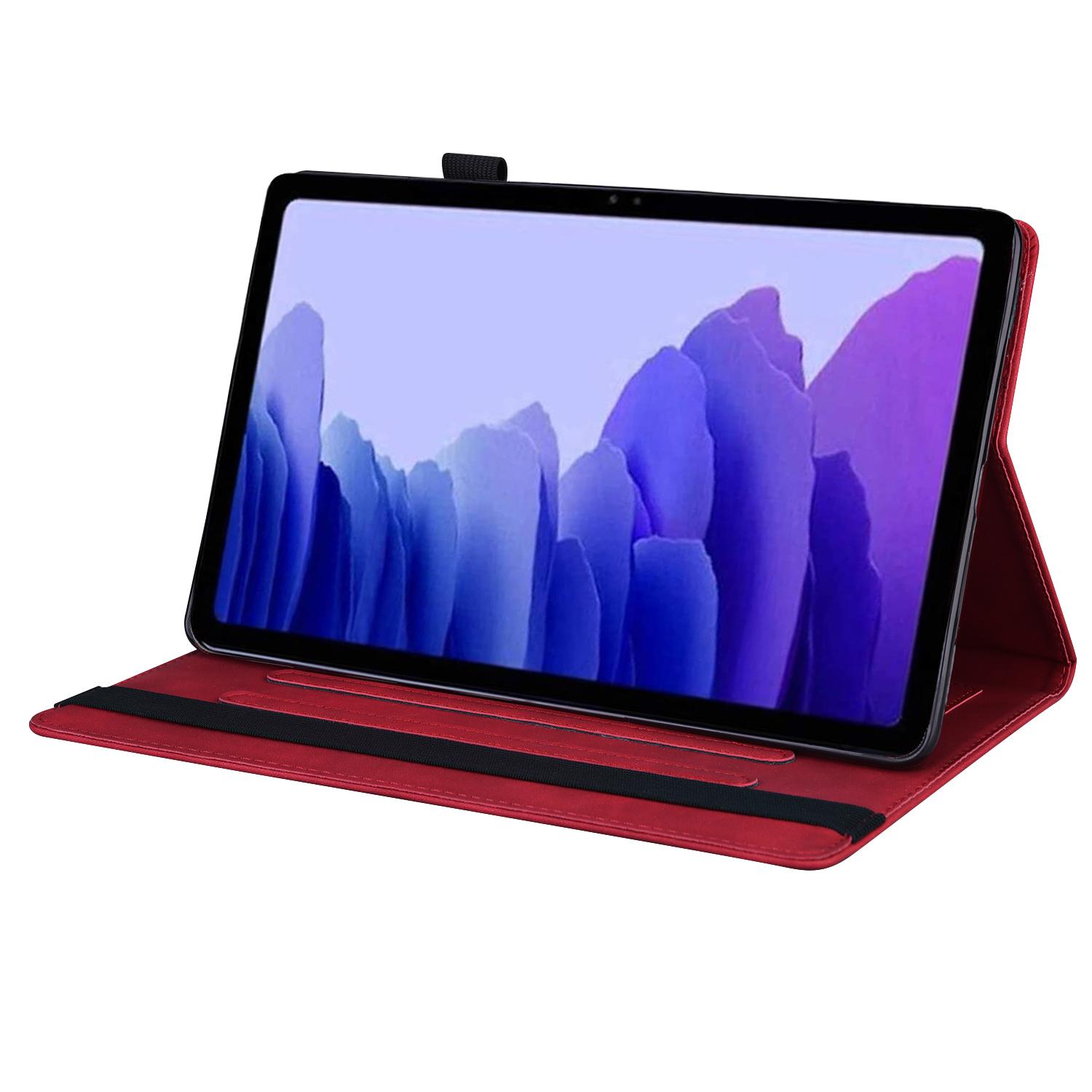 Husa tableta pentru Honor Pad X9a / X9 Pro, spate anti-soc din piele, design elegant, cu suport, culoare rosie